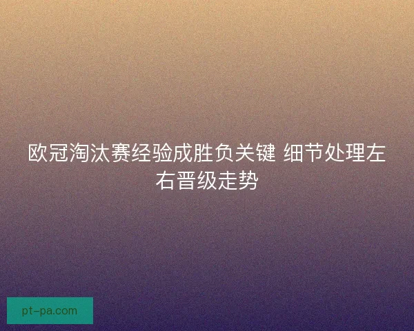 欧冠淘汰赛经验成胜负关键 细节处理左右晋级走势