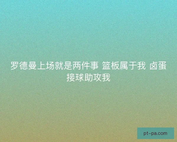 罗德曼上场就是两件事 篮板属于我 卤蛋接球助攻我